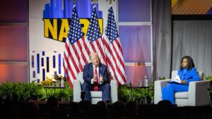 trump visits the national association of black journalists nabj convention