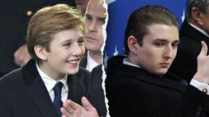 barron trump then and now