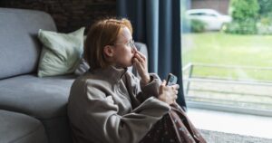 mid adult woman sitting