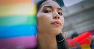 cheerful lgbt gay pride