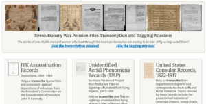 how to do national archives transcriptions
